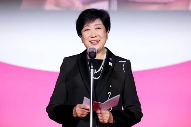 Yuriko Koike, November 05, 2025 - Yuriko Koike, speak after winning Tokyo Grand Prix The Governor of Tokyo Award for the film Palestine 36 during the 38th Tokyo International Film Festival. award ceremony, in Tokyo, Japan on November 05, 2025.  aflo_309478945