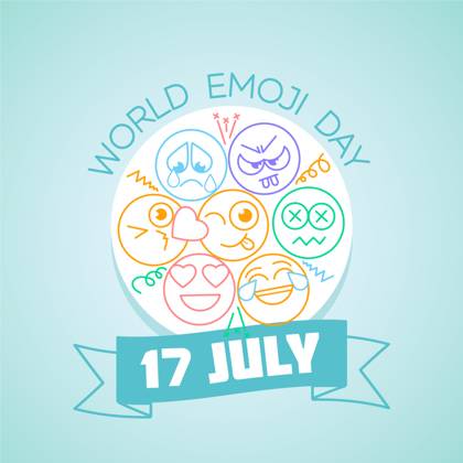 17 July World Emoji Day Calendar for each day on july Copyright: xrodnikovayx