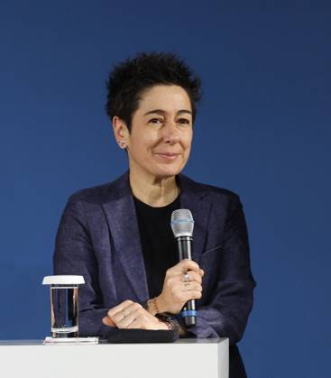 Dunja Hayali (Preisträgerin Talismann 2024). bei der Verleihung des TALISMAN 2025 der Deutschlandstiftung Integration im Allianz Forum in Berlin.