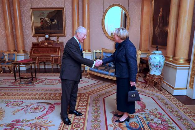 Audience at Buckingham Palace King Charles III during an audience with the President of Iceland Halla Tomasdottir, at Buckingham Palace, London. Picture date: Thursday November 20, 2025., Credit:Jonathan Brady Avalon UK, London Copyright: xJonathanxBradyx xAvalonx 1053581093