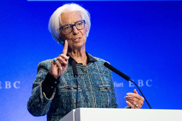Frankfurt am Main Frankfurt European Banking Congress Christine Lagarde, Präsidentin der Europäischen Zentralbank (EZB), nimmt an dem 35. Frankfurt European Banking Congress in der Alten Oper in Frankfurt am Main teil. Das Motto in diesem Jahr lautet Investieren in Europa, 21.11.2025. Copyright: xEibner-Pressefoto FlorianxWiegandx EP_FWD