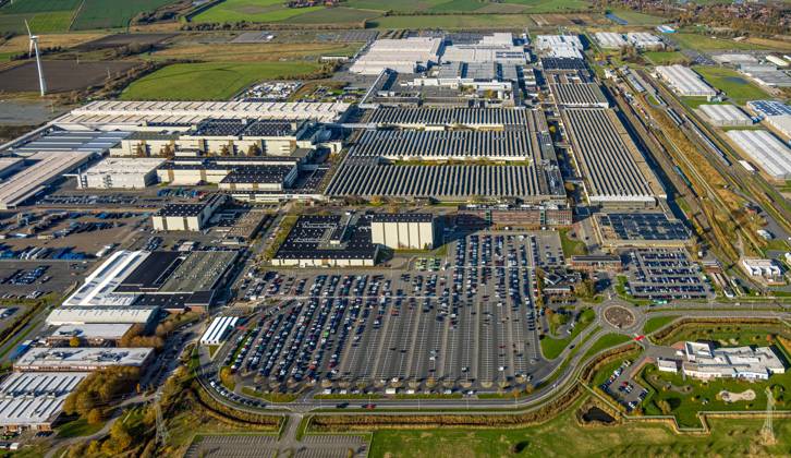 Luftbild, PKW Logistik, Volkswagenwerk Firmengelände und PKW Parkplatz, Larrelt, Emden, Norddeutschland, Ostfriesland, Niedersachsen, Deutschland !ACHTUNGxMINDESTHONORARx60xEURO!