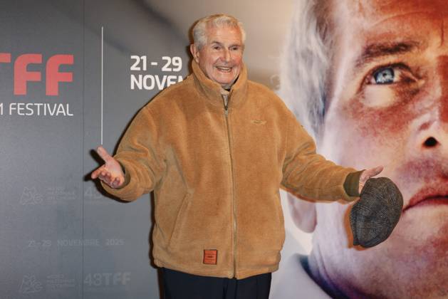 43 Turin Film Festival - Photocall TURIN, ITALY - NOVEMBER 22: Claude Lelouch poses at the photocall of Stella della Mole Award during the 43rd Torino Film Festival 2025 at Teatro Regio on November 22, 2025 in Turin, Italy. Photo Marco Piovanotto Abacapress.com  Copyright: xPiovanottoxMarco ABACAx