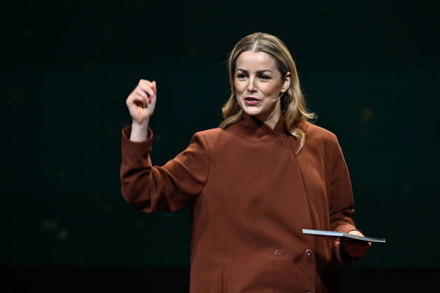 STOCKHOLM, SWEDEN 20251124 Screenwriter and actress Marie Agerhäll, hostess for the evening, as the August Prize is awarded during a gala at Dramaten STOCKHOLM SWEDEN x10430x  Copyright: xChristinexOlsson TTx AUGUSTPRISET 2025 NeDWPz-k2kE