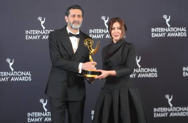Gaza-focused productions win awards at International Emmys NEW YORK, US - NOV 24: Algerian journalist Fairouz Ziani (R) and Palestinian journalist Asef Hamidi (L) pose in the press room with The News award for Gaza, Search for Life during the 53rd International Emmy Awards Gala on Monday night, on November 24, 2025, in New York City, United States. Two productions highlighting the humanitarian crisis in Gaza were honored at this year’s International Emmy Awards. In the Current Affairs category, the UK production Dispatches: Kill Zone: Inside Gaza won first place, while in the News category, Qatar-based Gaza, Search for Life received the award. Both works were praised by the jury for powerfully portraying the hardships faced by civil Copyright: x2025xAnadoluxSelcukxAcarx