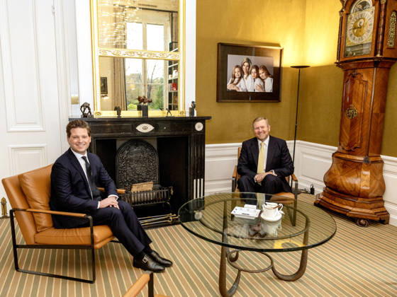 25-11-2025 HtB King Willem-Alexander during a meeting with Thom van Campen new chairman of the House of Representative, voorzitter Tweede kamer, at palace Huis ten Bosch in The Hague. Â Copyright: xPPEx