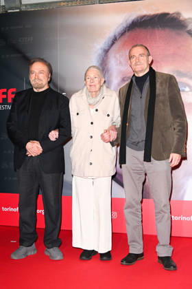 43 Turin Film Festival 2025, Day 4 - Photocall Vanessa Redgrave Star of the Mole In the photo: Vanessa Redgrave, Franco Nero, Carlo Gabriel Nero  Copyright: xManuelexMangiarottix xipa-agency.netx xDxAvanzo Mangiarottix IPA_Agency_IPA68361967