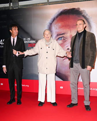 43 Turin Film Festival 2025, Day 4 - Photocall Vanessa Redgrave Star of the Mole In the photo: Vanessa Redgrave, Carlo Gabriel Nero, Giulio Base  Copyright: xManuelexMangiarottix xipa-agency.netx xDxAvanzo Mangiarottix IPA_Agency_IPA68361970