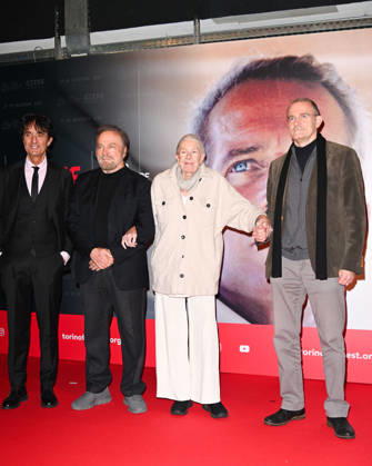 43 Turin Film Festival 2025, Day 4 - Photocall Vanessa Redgrave Star of the Mole In the photo: Vanessa Redgrave, Franco Nero, Carlo Gabriel Nero, Giulio Base  Copyright: xManuelexMangiarottix xipa-agency.netx xDxAvanzo Mangiarottix IPA_Agency_IPA68361972