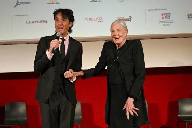 43rd Turin Film Festival 2025, Day 4 - Mole Stars Award to Vanessa Redgrave. Pictured: Giulio Base, Vanessa Redgrave  Copyright: xMaurizioxD Avanzox xipa-agency.netx xDxAvanzo Mangiarottix IPA_Agency_IPA68381532