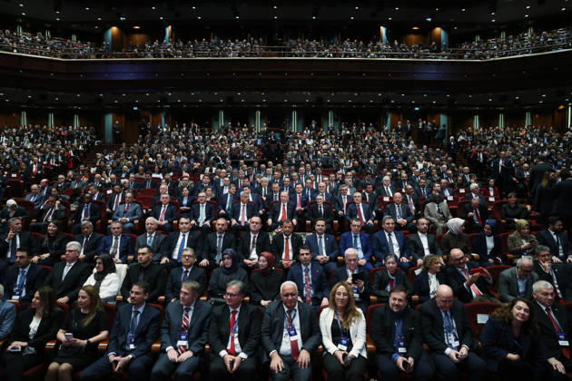 Turkish President Recep Tayyip Erdogan ANKARA, TURKIYE - NOVEMBER 26: (----EDITORIAL USE ONLY - MANDATORY CREDIT - TURKISH PRESIDENCY MURAT KULA HANDOUT - NO MARKETING NO ADVERTISING CAMPAIGNS - DISTRIBUTED AS A SERVICE TO CLIENTS----) Turkish President Recep Tayyip Erdogan attends the 11th Turkish Medical World Congress and TUSEB Aziz Sancar Science, Service and Incentive Awards Ceremony at Bestepe Nation s Convention and Culture Center in Ankara, Turkiye on November 26, 2025. TUR Presidency Murat Kula Handout Anadolu Ankara Turkey. Editorial use only. Please get in touch for any other usage.  Copyright: x2025xAnadoluxTURxPresidencyx xMuratxKulax xHandoutx