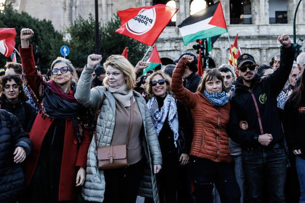 November 29, 2025, Rome, Italia, Italy: Demonstration on the occasion of the International Day of Solidarity with the Palestinian People. Pictured are Greta Thunberg and Francesca Albanese. Rome, Italy 29 November 2025 Rome Italy  - ZUMAa289 20251129_zia_a289_146 Copyright: xFrancescoxFotiax
