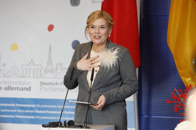 Julia Klöckner bei der Verleihung des Deutsch-Französischen Parlamentspreises 2025 im Reichstagsgebäude. Berlin, 01.12.2025