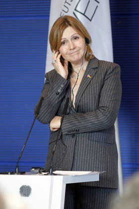 Yael Braun-Pivet bei der Verleihung des Deutsch-Französischen Parlamentspreises 2025 im Reichstagsgebäude. Berlin, 01.12.2025