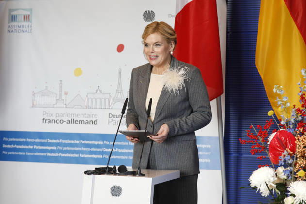 Julia Klöckner bei der Verleihung des Deutsch-Französischen Parlamentspreises 2025 im Reichstagsgebäude. Berlin, 01.12.2025