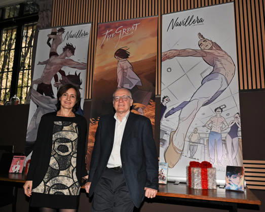 Milan, Italy ReNoir Comics Gaijin the publishing house of the Yellow Kid Best Comic 2025 award at Lucca Comics and Games with an institutional meeting and presentation of JIMMY Korean author In the photo: Giovanni Ferrario and Rosanna Brusco co-founders of Renoir Comics  Copyright: xNickxZonnax xipa-agency.netx xNickxZonnax IPA_Agency_IPA68608019