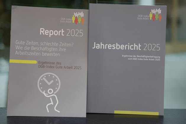 Deutschland, Berlin, Bundespressekonferenz, Thema: DGB-Index Gute Arbeit - Einstellung der Beschäftigten zum Thema Arbeitszeit