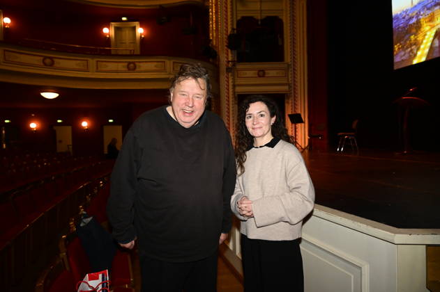 Matthias Eisenberg und Constanze Geier bei der Feierstunde zur Verleihung des Meridian des Ehrenamtes im Gerhart-Hauptmann-Theater Görlitz. Görlitz, 05.12.2025 Copyright: xMatthiasxWehnertx