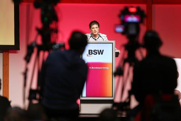 Magdeburg, Sachsen-Anhalt, Deutschland, 07.12.2025: Messe: 3. BSW-Bundesparteitag: Sahra Wagenknecht Copyright: xdtsxNachrichtenagenturx dts_97966