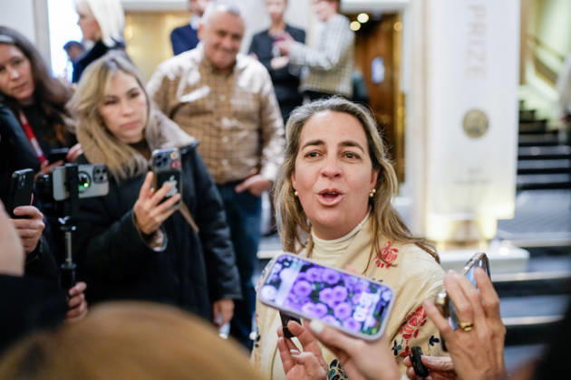 Nobels fredspris 2025 Oslo 20251209. Nobels mediesjef Erik Aasheim pa Grand hotel i Oslo tirsdag ettermiddag i forbindelse med utdelingen av Nobels Fredspris 2025. Den venezuelanske opposisjonslederen Maria Corina Machado far prisen for sitt utrettelige arbeid for a sikre demokratiske rettigheter for folket i Venezuela, og for sin kamp for en rettferdig og fredelig overgang fra diktatur til folkestyre. Prisen deles ut under en seremoni i Oslo radhus pa onsdag. Foto: Cornelius Poppe NTB Oslo Norge a4Xvt-yzZoI EDITORIAL USE ONLY Ref:_BNCa4Xvt-yzZoI.jpg Copyright: xCorneliusxPoppex xNTBx