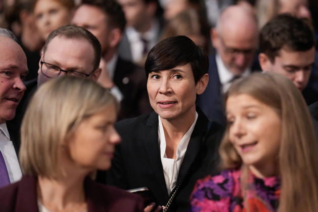 Nobels fredspris 2025 Oslo 20251210. Ine Marie Eriksen Soreide ankommer Oslo Radhus for utdelingen av Nobels fredspris. Datteren til Nobels fredsprismottaker, Ana Corina Sosa, tar i mot prisen pa vegne av sin mor. Den venezuelanske opposisjonslederen Maria Corina Machado far prisen for sitt utrettelige arbeid for a sikre demokratiske rettigheter for folket i Venezuela, og for sin kamp for en rettferdig og fredelig overgang fra diktatur til folkestyre. Pa grunn av omstendighetene i hjemlandet Venezuela kunne ikke Nobels fredsprismottaker delta pa utdelingen i Norge. Foto: Ole Berg-Rusten NTB POOL Oslo Norge NtLlMv5vowQ EDITORIAL USE ONLY Ref:_BNCNtLlMv5vowQ.jpg Copyright: xOlexBerg-Rustenx xNTBx