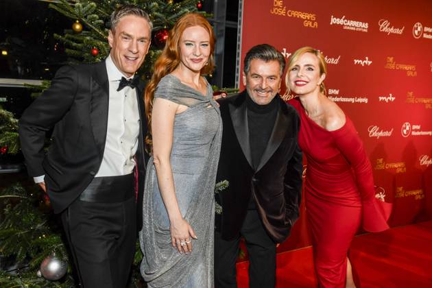 ABBleipzig: Sven Lorig, Barbara Meier Model Stephanie Müller-Spirra und Thomas Anders Moderatoren zu Gast auf dem roten Teppich bei der 31.Jose Carreras Gala in der Media City Leipzig, am 10.12.25 Sachsen Deutschland