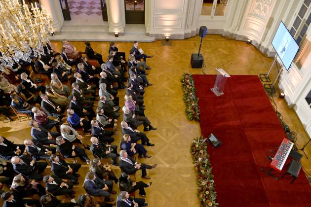 King Philippe attends the Belgodyssée awards 2025 BRUSSELS, BELGIUM - DECEMBER 11 : King Philippe attends the Belgodyssée awards 2025 ceremony. This competition, organised by the Prince Philippe Fund in partnership with RTBF, VRT, Éditions de l Avenir and Knack, and supported by the Prime Minister s Office and Brussels Airlines, brings together pairs of journalism students every year on December 11, 2025 in Brussels, Belgium, 11 12 2025 Brussels Belgium  Copyright: xDidierxLebrunx