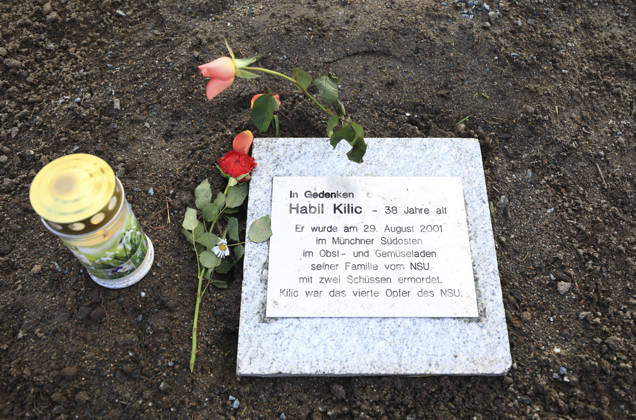 German Chancellor Merkel commemorates NSU victims ZWICKAU, GERMANY - NOVEMBER 04: A memorial plate of Habil Kilic, one of the NSU victims is seen in front of the trees planted in the memory of victims of far-right terror group National Socialist Underground (NSU), at the Schwanenteichpark in eastern German city of Zwickau, Germany on November 04, 2019. German Chancellor Angela Merkel visited the memorial. Merkel, together with a group of students, laid white flowers on the memorial in the eastern German city of Zwickau, which was dedicated to 10 people killed by the NSU terror group. The NSU members, who lived underground for many years in Zwickau, killed eight Turkish immigrants, a Greek citizen, and a German policewoman between 2000 and 2 Copyright: x2025xAnadoluxAbdulhamidxHoÅübaÅüx