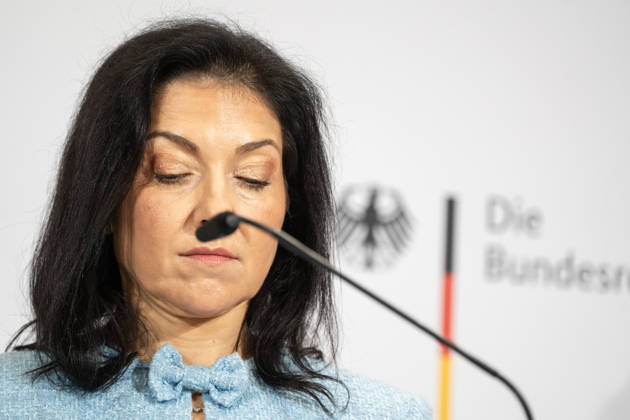 Katherina Reiche, Bundeswirtschaftsministerin, während der Pressekonferenz zur Vorstellung des Deutschlandfonds;Grow with Germany Pressekonferenz zur Vorstellung des Deutschlandfonds bei KfW-Bankengruppe -, Berlin Berlin Deutschland KfW-Bankengruppe