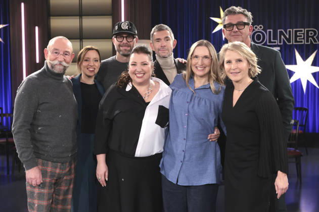 Horst Lichter, Carina Raddatz, Mark Forster, Meltem Kaptan, Micky Beisenherz, Franca Cerutti, Hans Sigl und Susan Link bei der Aufzeichnung der WDR-Talkshow Kölner Treff im WDR Studio BS 3. Köln, 18.12.2025