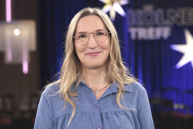 Franca Cerutti bei der Aufzeichnung der WDR-Talkshow Kölner Treff im WDR Studio BS 3. Köln, 18.12.2025