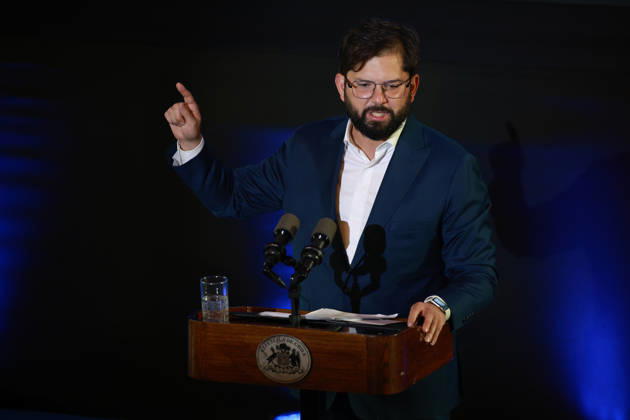 Santiago, December 22, 2025 President Gabriel Boric participates in the inauguration of the National Space Center located in the Cerrillos district Diego Martin Aton Chile, Aton 1113751 jpeg Copyright: DiegoxMartin