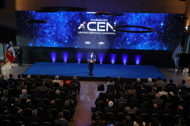 Santiago, December 22, 2025 President Gabriel Boric participates in the inauguration of the National Space Center located in the Cerrillos district Diego Martin Aton Chile, Aton 1113796 jpeg Copyright: DiegoxMartin