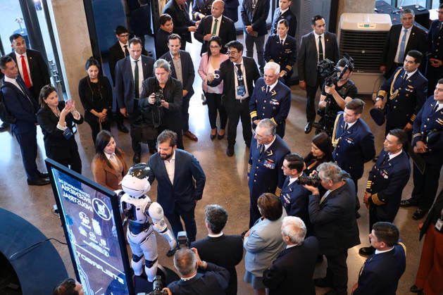 Santiago, December 22, 2025 President Gabriel Boric participates in the inauguration of the National Space Center located in the Cerrillos district Diego Martin Aton Chile, Aton 1113803 jpeg Copyright: DiegoxMartin