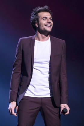 2016 Eurovision Song Contest Dress Rehearsal of the Grand Final STOCKHOLM, SWEDEN - MAY 13: Amir of France performs during the Second Dress Rehearsal of the Grand Final ahead of the 2016 Eurovision Song Contest in Stockholm, Sweden on May 13, 2016. Stockholms Lan Sweden. Editorial use only. Please get in touch for any other usage. Copyright: x2025xAnadoluxMehmetxKamanx