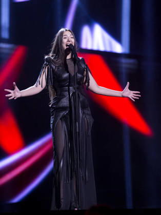 2016 Eurovision Song Contest Dress Rehearsal of the Grand Final STOCKHOLM, SWEDEN - MAY 13: Sanja Vucic of Serbia performs during the Second Dress Rehearsal of the Grand Final ahead of the 2016 Eurovision Song Contest in Stockholm, Sweden on May 13, 2016. Stockholms Lan Sweden. Editorial use only. Please get in touch for any other usage. Copyright: x2025xAnadoluxMehmetxKamanx