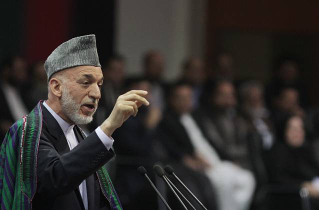 14th death anniversary of Ahmad Shah Massoud KABUL, AFGHANISTAN-SEPTEMBER 09: Former Afghan President Hamid Karzai speaks during an event to mark the martyrs week and 14th anniversary of the death of late Mujahideen leader of the Northern Alliance, Ahmad Shah Massoud, in Kabul, Afghanistan on September 9, 2015. The Northern Alliance commander, Ahmad Shah Massoud was assassinated by two Arab suicide bombers who disguised themselves as journalists on 09 September 2001, two days before the al Qaeda terrorist network carried out attack on Twin Towers in New York. Kabol Afghanistan. Editorial use only. Please get in touch for any other usage.  Copyright: x2025xAnadoluxHaroonxSabawoonx