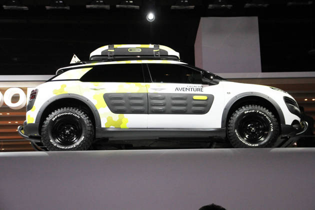 Paris Motor Show 2014 PARIS, FRANCE - OCTOBER 2: The citroen C4 cactus aventure by French automaker Citroen is presented during press day of the Paris Motor Show Mondial de l Automobile in Paris, France on 02 October 2014. The Paris Motor Show, which takes place every two years, runs from 04 to 19 October 2014 with international car makers presenting their latest models and studies.Infiniti Q70 Paris Ile-de-France. Editorial use only. Please get in touch for any other usage. Copyright: x2025xAnadoluxMustafaxSevgix