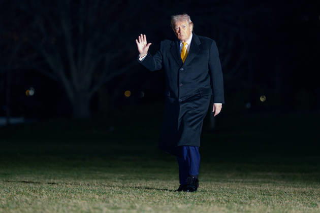Donald Trump Returns to White House United States President Donald J Trump returns to the White House in Washington, DC, USA, on Sunday, January 4, 2026. Credit: Aaron Schwartz Pool via CNP Washington District of Columbia United States Copyright: xPool ABACAx
