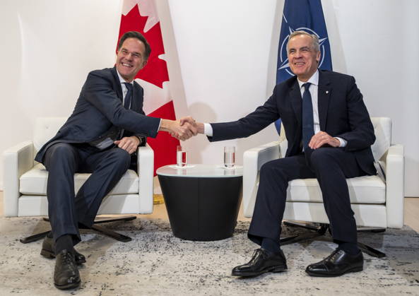 January 6, 2026, Paris, FRANCE: Prime Minister Mark Carney, right, takes part in a bilateral meeting with North Atlantic Treaty Organization Secretary General Mark Rutte at the Canadian Embassy in Paris, France on Tuesday, Jan. 6, 2026. Paris FRANCE  - ZUMAc35_ 20260106_zaf_c35_012 Copyright: xChristinnexMuschix