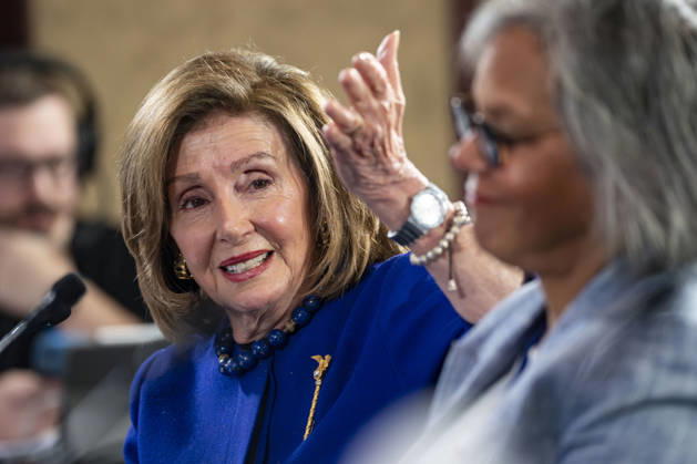 Former Speaker of the House Nancy Pelosi, D-CA, speaks during a hearing on the five year anniversary of the riots on January 6, 2021 at the U.S. Capitol in Washington, DC on Tuesday, January 6, 2026.  WAP20260106396 BONNIExCASH