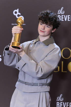 January 11, 2026, Beverly Hills, California, USA: Owen Cooper in the press room during the 83rd Annual Golden Globe Awards on Sunday, January 11, 2026, at the Beverly Hilton in Beverly Hills, California. ARIANA RUIZ BNS PI Beverly Hills USA - ZUMAp124 20260111_zaa_p124_219 Copyright: xArianaxRuizx