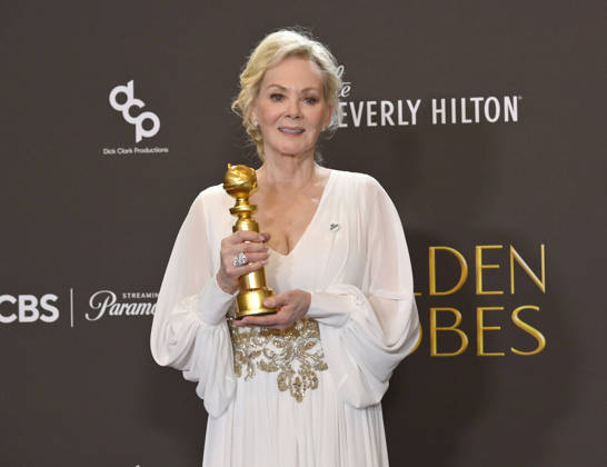 Jean Smart appears backstage after winning the award for Best Performance by a Female Actor in a Television Series Musical or Comedy award for Hacks during the 83rd annual Golden Globe Awards at the Beverly Hilton in Beverly Hills, California on Sunday, January 11, 2026.  LAP20260111206 JIMxRUYMEN