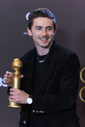 January 11, 2026, Beverly Hills, California, USA: Timothee Chalamet in the press room during the 83rd Annual Golden Globe Awards on Sunday, January 11, 2026, at the Beverly Hilton in Beverly Hills, California. ARIANA RUIZ BNS PI Beverly Hills USA - ZUMAp124 20260111_zaa_p124_286 Copyright: xArianaxRuizx