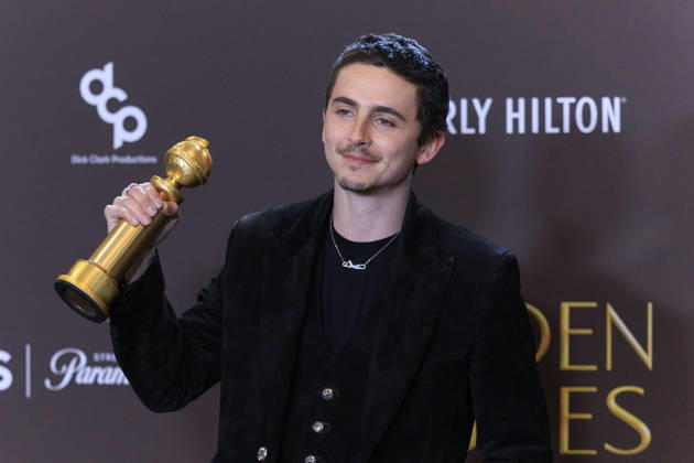 January 11, 2026, Beverly Hills, California, USA: Timothee Chalamet in the press room during the 83rd Annual Golden Globe Awards on Sunday, January 11, 2026, at the Beverly Hilton in Beverly Hills, California. ARIANA RUIZ BNS PI Beverly Hills USA - ZUMAp124 20260111_zaa_p124_289 Copyright: xArianaxRuizx
