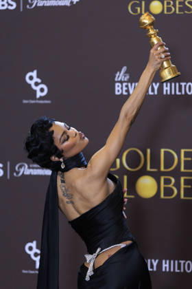 January 11, 2026, Beverly Hills, California, USA: Teyana Taylor in the press room during the 83rd Annual Golden Globe Awards on Sunday, January 11, 2026, at the Beverly Hilton in Beverly Hills, California. ARIANA RUIZ BNS PI Beverly Hills USA - ZUMAp124 20260111_zaa_p124_330 Copyright: xArianaxRuizx