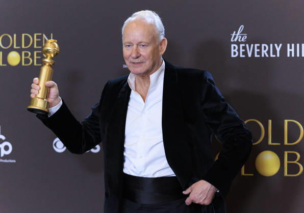 January 11, 2026, Beverly Hills, California, USA: Stellan Skarsgard in the press room during the 83rd Annual Golden Globe Awards on Sunday, January 11, 2026, at the Beverly Hilton in Beverly Hills, California. ARIANA RUIZ BNS PI Beverly Hills USA - ZUMAp124 20260111_zaa_p124_362 Copyright: xArianaxRuizx