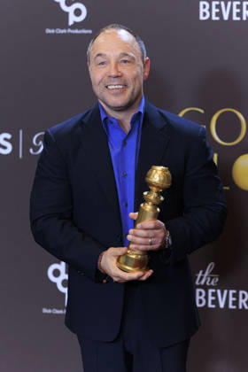 January 11, 2026, Beverly Hills, California, USA: Stephen Graham in the press room during the 83rd Annual Golden Globe Awards on Sunday, January 11, 2026, at the Beverly Hilton in Beverly Hills, California. ARIANA RUIZ BNS PI Beverly Hills USA - ZUMAp124 20260111_zaa_p124_366 Copyright: xArianaxRuizx