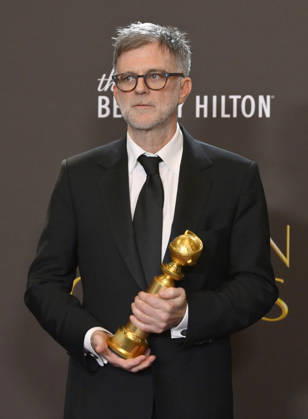Paul Thomas Anderson appears backstage after winning the award for Best Screenplay - Motion Picture awards for One Battle After Another during the 83rd annual Golden Globe Awards at the Beverly Hilton in Beverly Hills, California on Sunday, January 11, 2026.  LAP20260111722 JIMxRUYMEN