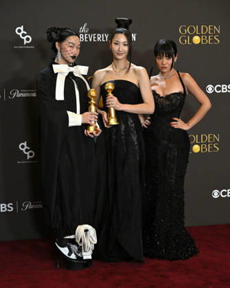 83rd Annual Golden Globes - Press Room Audrey Nuna, EJAE and Rei Ami in the press room at the 83rd Golden Globe Awards at the Beverly Hilton Hotel on January 11, 2025 in Beverly Hills, CA. Beverly Hills Beverly Hilton Hotel California USA Copyright: xLISAxOConnor AFF-USA.comx